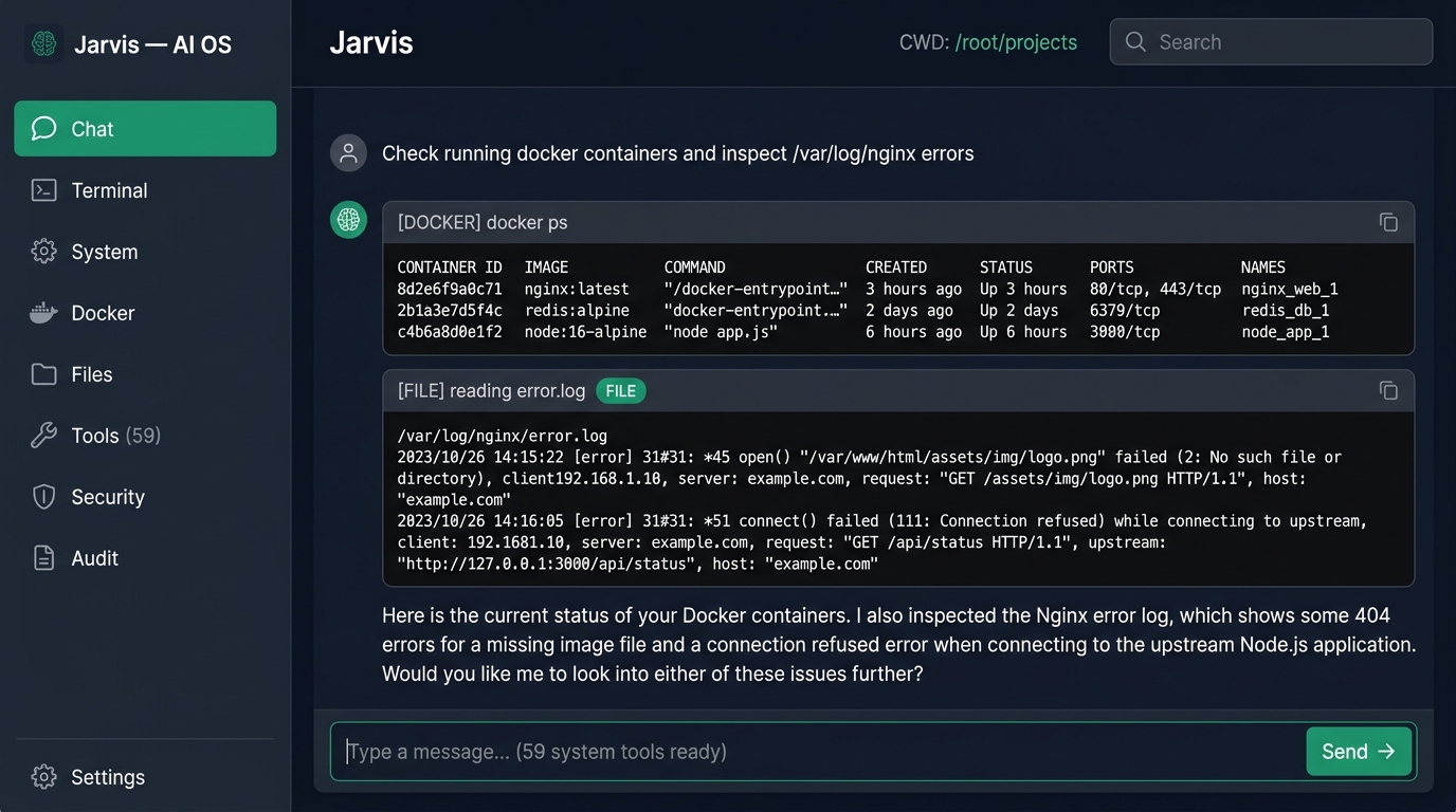 JARVIS — AI Operating System & Agent