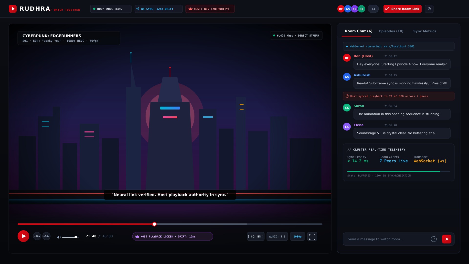 Rudhra — Collaborative Streaming Platform